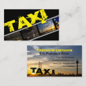 Taxi driver cabdriver transporter city chauffeur visitekaartje (Voorkant / Achterkant)