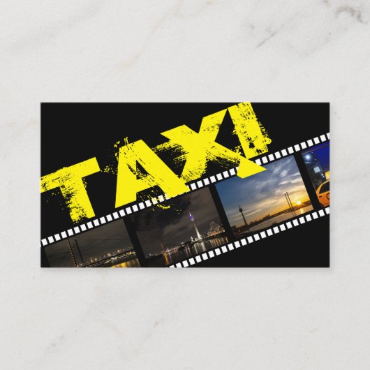 Taxi driver cabdriver transporter city chauffeur visitekaartje (Voorkant)