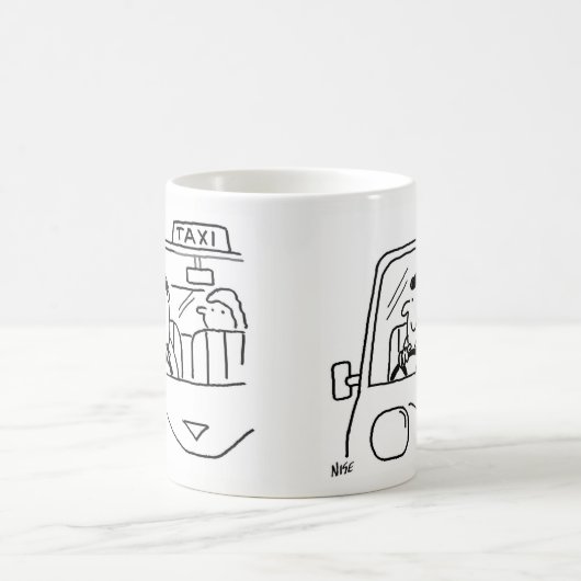 Taxi Driver Cartoon Koffiemok (Center)