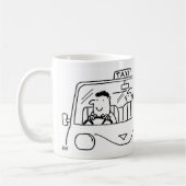 Taxi Driver Cartoon Koffiemok (Links)