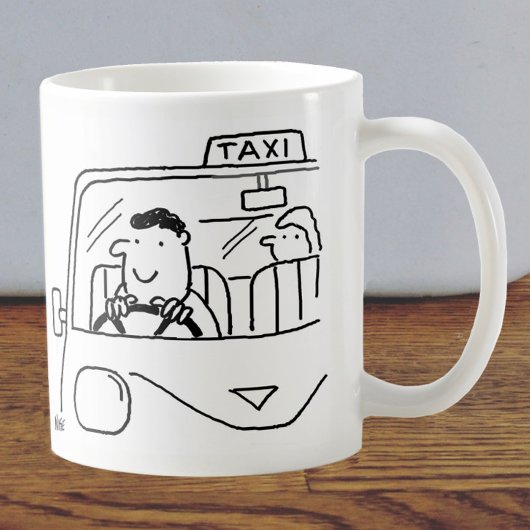 Taxi Driver Cartoon Koffiemok