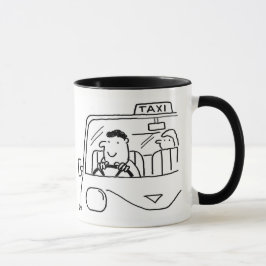 Taxi Driver Cartoon. taxichauffeur Mok