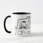 Taxi Driver Cartoon. taxichauffeur Mok (Links)