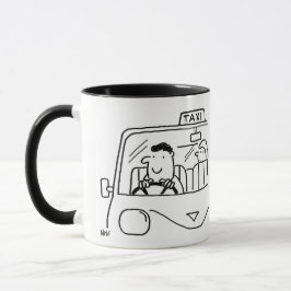 Taxi Driver Cartoon. taxichauffeur Mok