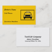 Taxi Driver Checkerboard-Visitekaartjes Visitekaartje (Voorkant / Achterkant)
