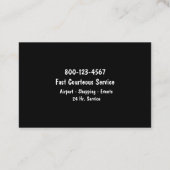 Taxi Driver European Visitekaartje (Achterkant)