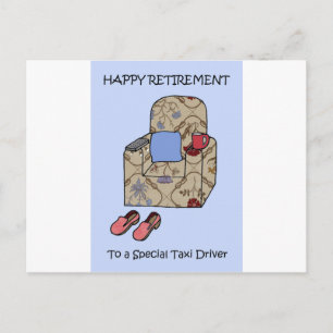 Taxi Driver Happy Retirement. Briefkaart