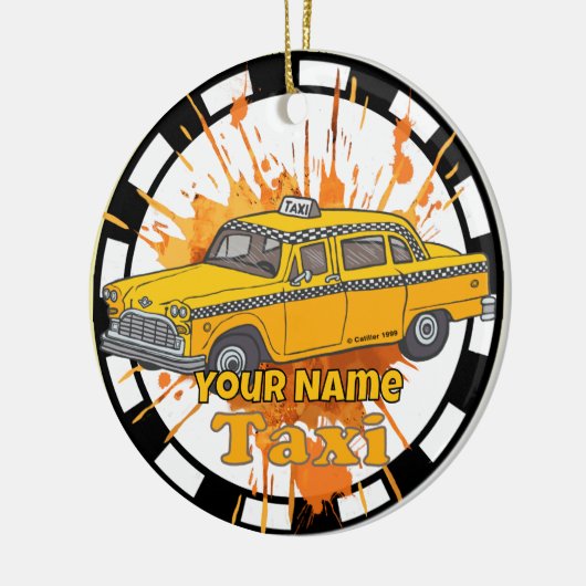 Taxi Driver Keramisch Ornament (Links)