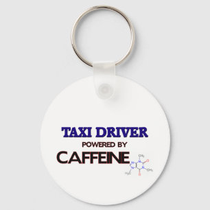 Taxi-driver met cafeïne sleutelhanger