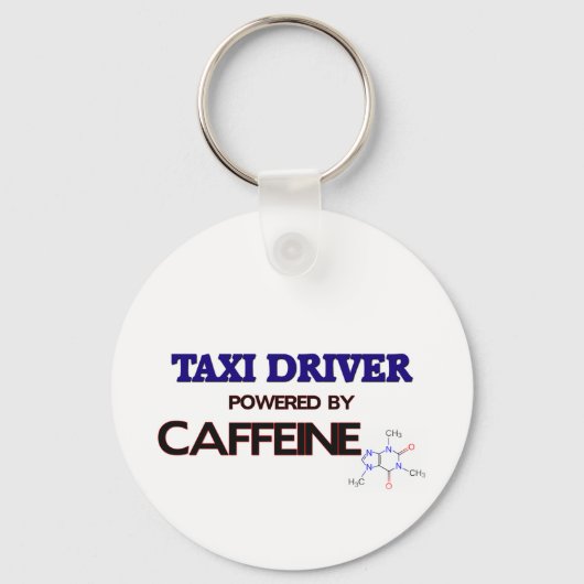 Taxi-driver met cafeïne sleutelhanger (Voorkant)