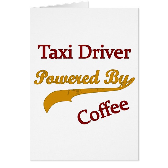 Taxi-driver met koffie (Voorkant)