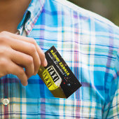 Taxi Driver Professioneel Zwart & Geel Auto Visitekaartje