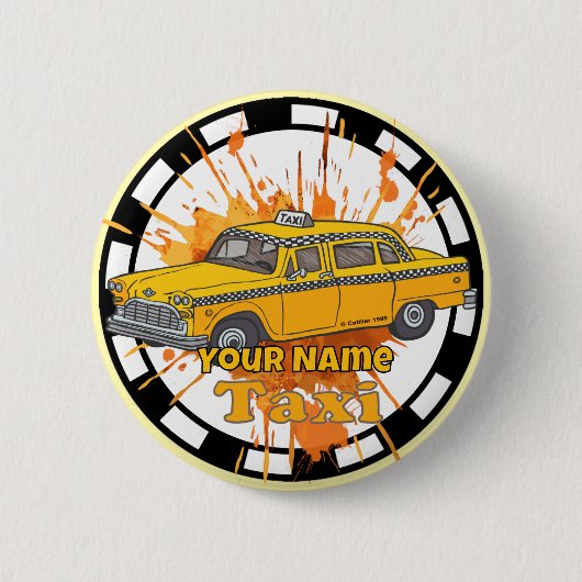 Taxi Driver Ronde Button 5,7 Cm (Voorkant)