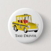 Taxi Driver Ronde Button 5,7 Cm (Voorkant)