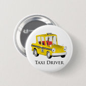 Taxi Driver Ronde Button 5,7 Cm (Voorkant /achterkant)