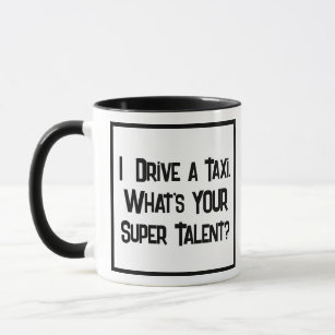 Taxi Driver Super Talent. Mok met twee toonkoffie