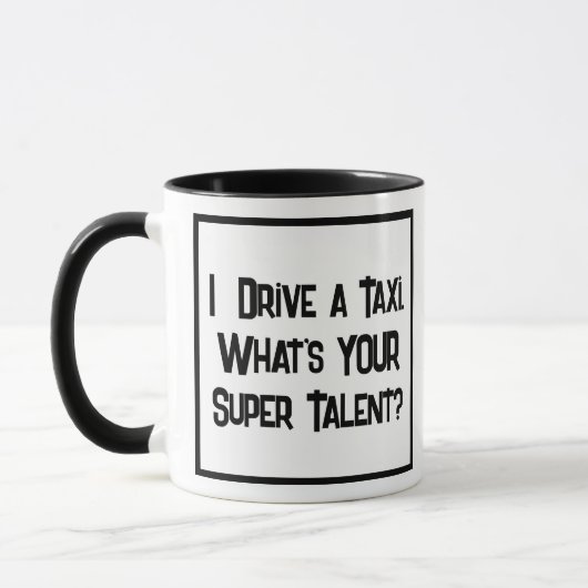 Taxi Driver Super Talent. Mok met twee toonkoffie (Links)