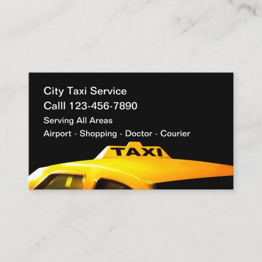 Taxi Driver Transport Services Visitekaartje (Voorkant)
