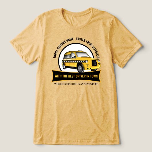 Taxi Driver Tri-Blend Shirt (Design voorkant)
