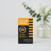 Taxi-driver voor Retro Yellow en Black Stripes Visitekaartje (Staand voorkant)
