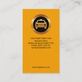 Taxi-driver voor Retro Yellow en Black Stripes Visitekaartje (Achterkant)