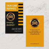 Taxi-driver voor Retro Yellow en Black Stripes Visitekaartje (Voorkant / Achterkant)