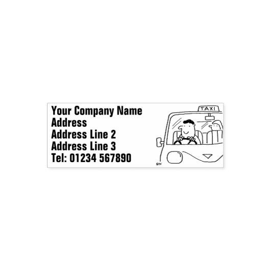 Taxi Driver Zelfinktende Stempel (Design)