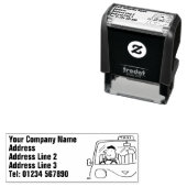 Taxi Driver Zelfinktende Stempel (In situ)