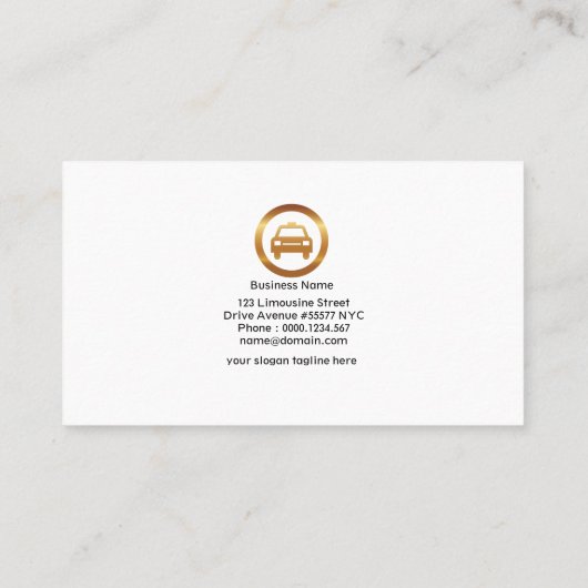 Taxi Driver's Gear Shift Simple Creative Taxi Cab Visitekaartje (Achterkant)