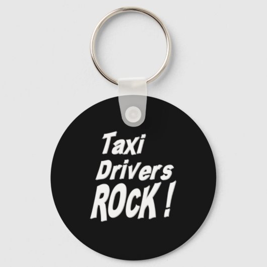Taxi Drivers Rock! Button Sleutelhanger (Voorkant)