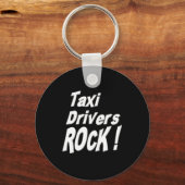 Taxi Drivers Rock! Button Sleutelhanger (Voorkant)