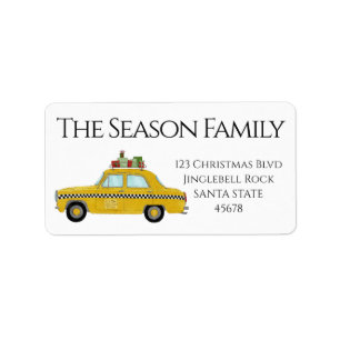 Taxi Gele Kabouter Kerstcadeaus Vakantie Post Etiket