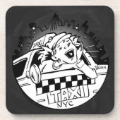 Taxi Girl Bier Onderzetter (Voorkant)