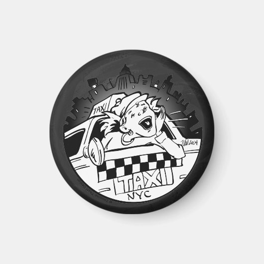 Taxi Girl Magneet (Voorkant)