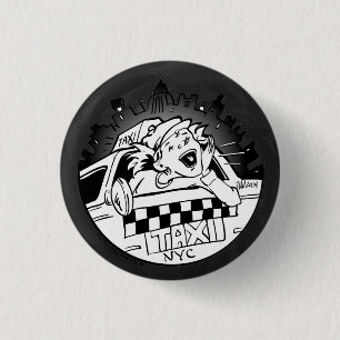 Taxi Girl Ronde Button 3,2 Cm