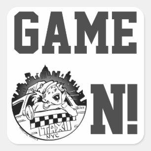 Taxi Girl Vierkante Sticker