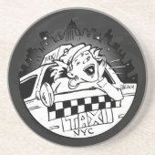 Taxi Girl Zandsteen Onderzetter (Voorkant)