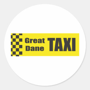 Taxi Grote Deen Ronde Sticker