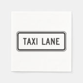 Taxi Lane Sign Paper Napkins Servet (Voorkant)
