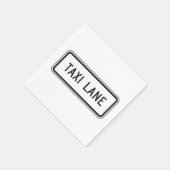 Taxi Lane Sign Paper Napkins Servet (Hoek)
