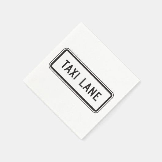 Taxi Lane Sign Paper Napkins Servet (Hoek)