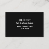 Taxi Licht Modern Visitekaartje (Achterkant)