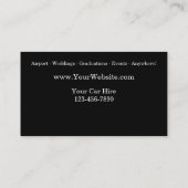 Taxi Limo-Visitekaartjes Visitekaartje (Achterkant)