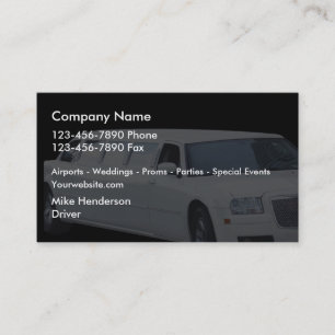 Taxi Limousine Visitekaartje