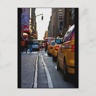 Taxi Line-up in NYC Briefkaart