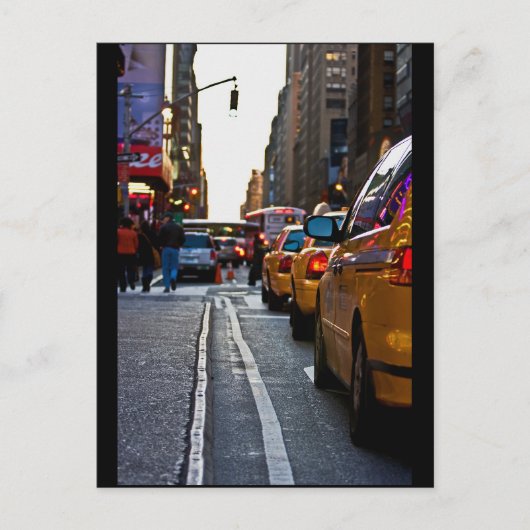 Taxi Line-up in NYC Briefkaart (Voorkant)