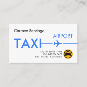 Taxi Luchthaven Vliegtuig Startbaan Visitekaartje
