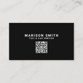 Taxi modern minimalist business card visitekaartje (Achterkant)