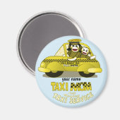 Taxi Moeder van Sock Monkey Magneet (Voorkant / Achterkant)