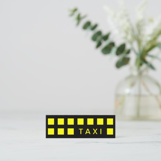 TAXI (moskeesvierkantjes) Mini Visitekaartje (Staand voorkant)